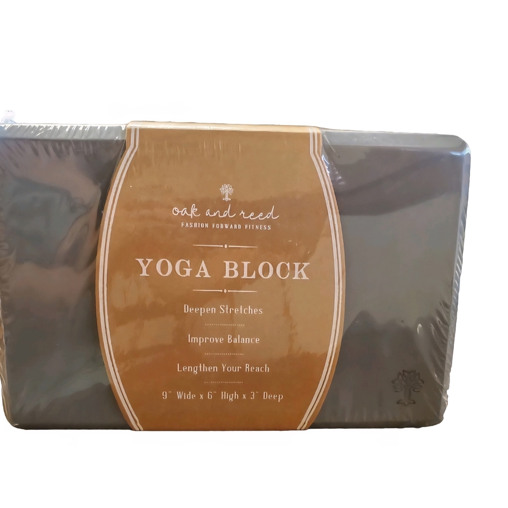 Oak and Reed Gray Yoga Block